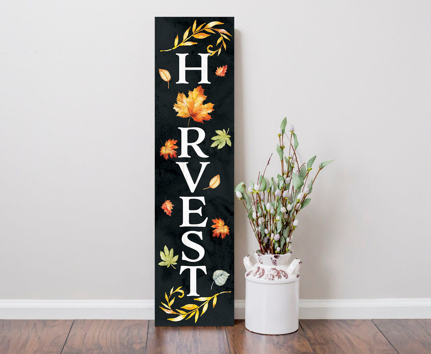 36in "Harvest" Fall Porch Sign | Front Door Decor | Autumn Celebrations Sign | Vintage Farmhouse Decor | Seasonal Outdoor Decoration