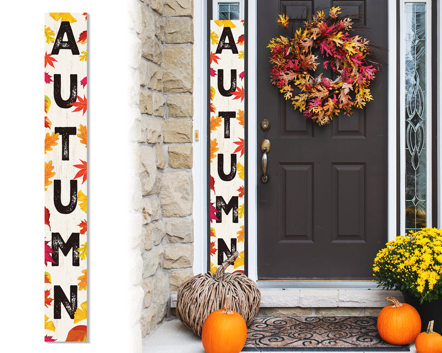 72in Autumn Fall Porch Sign | Front Door Display | Ideal Porch Decor | Perfect for Autumn Celebrations