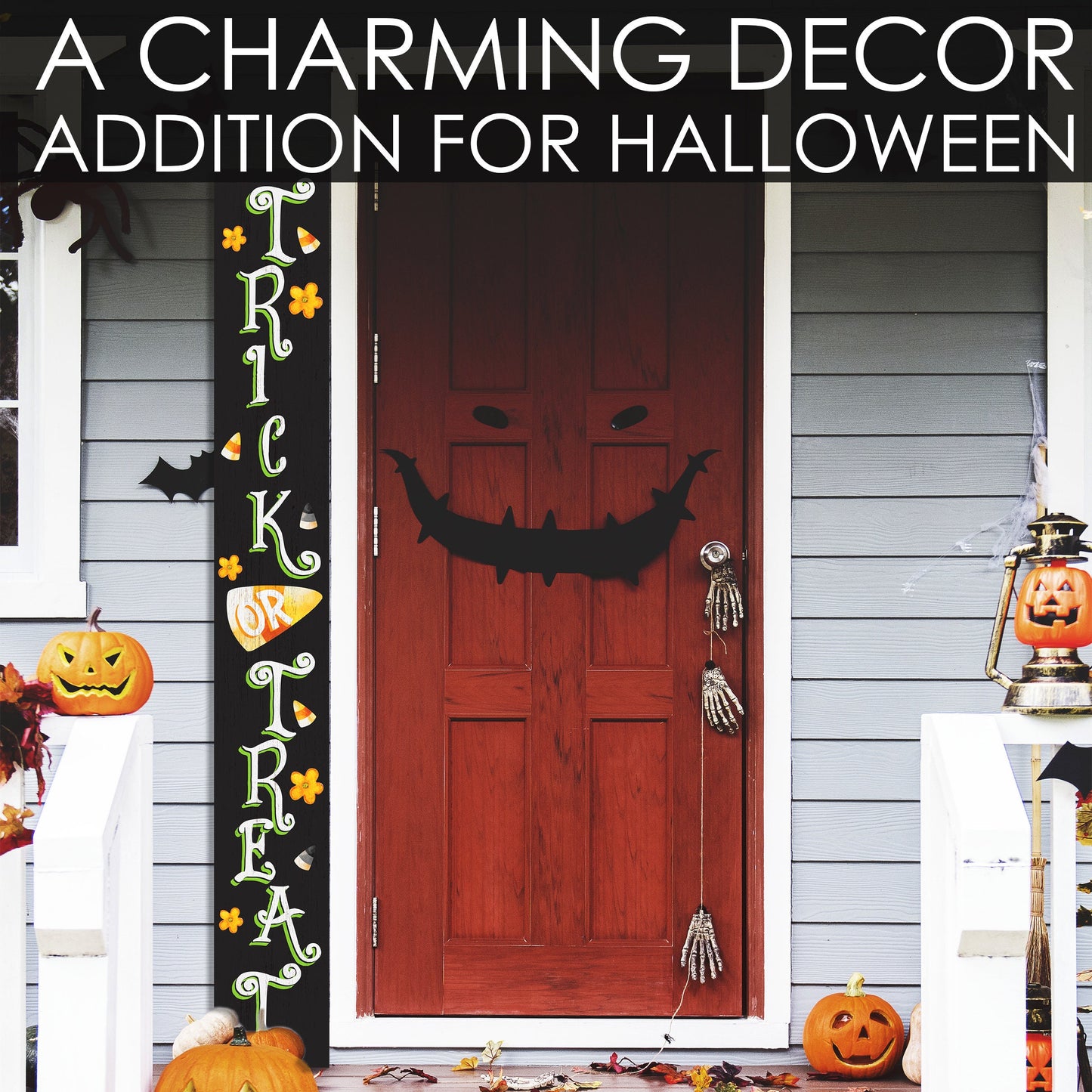 72in Halloween Porch Sign - Spooky Trick or Treat Front Door Decor