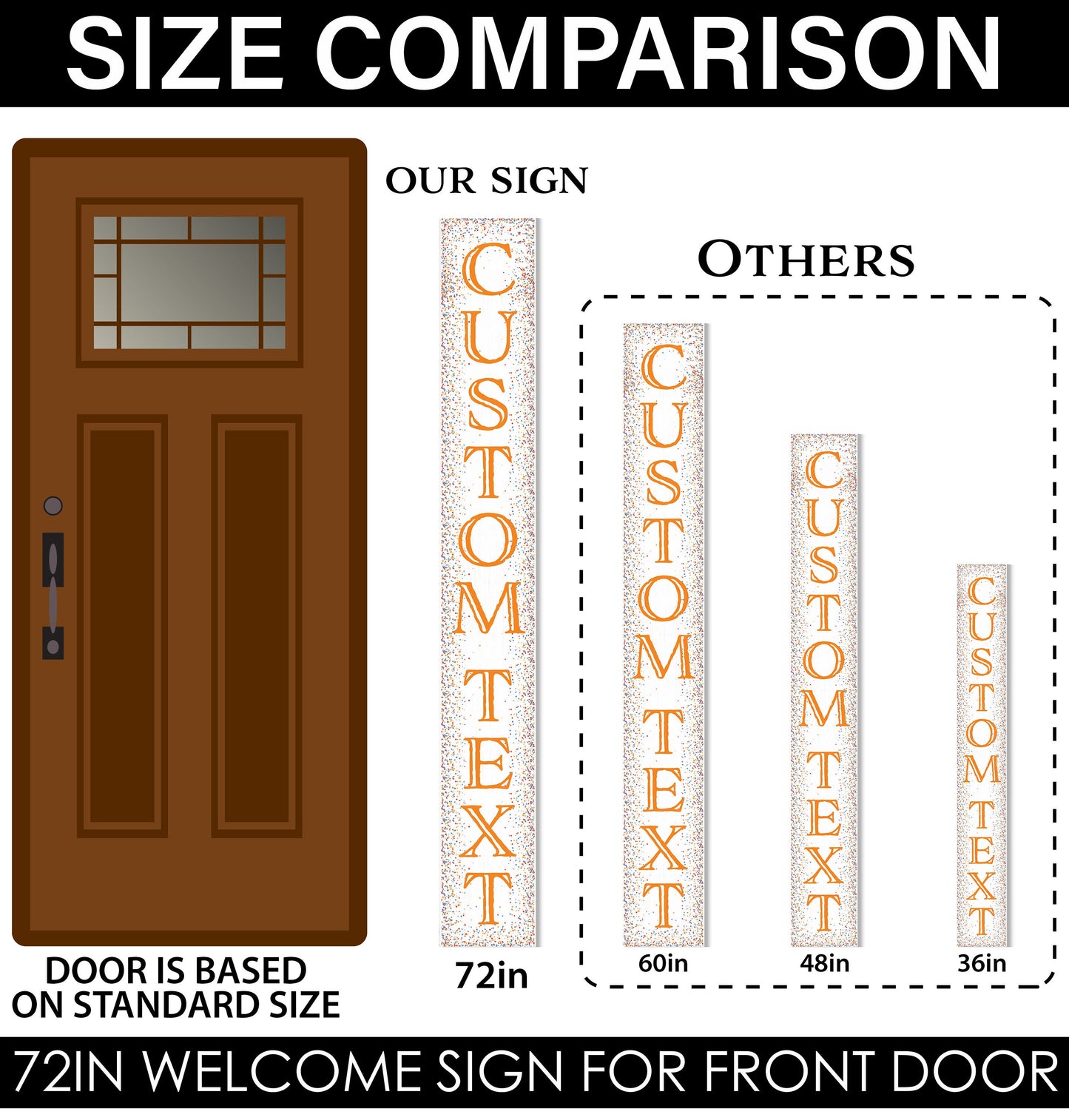 72in foldable Personalized Party Welcome Porch Sign for front door