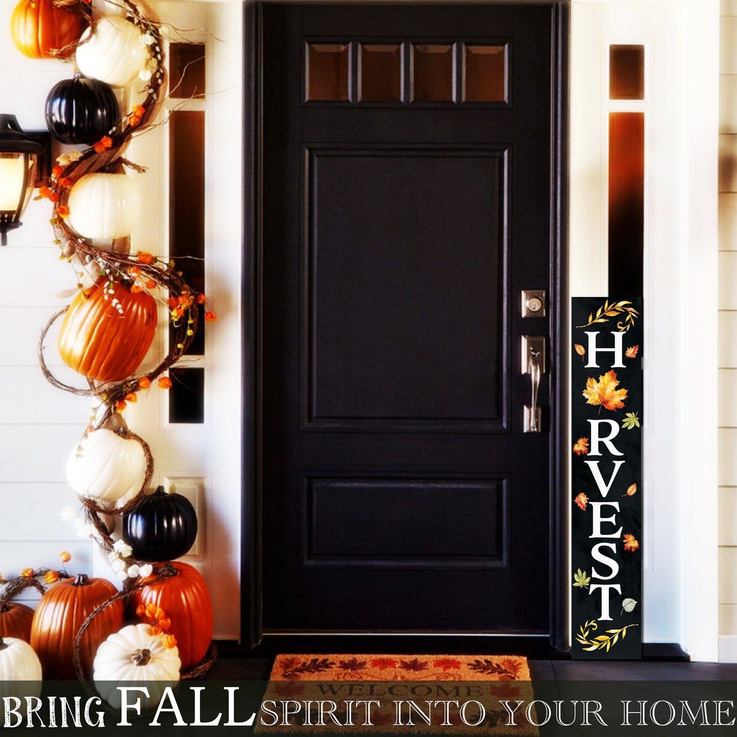 48in "Harvest" Fall Porch Sign - Front Door Decor for Autumn Celebrations