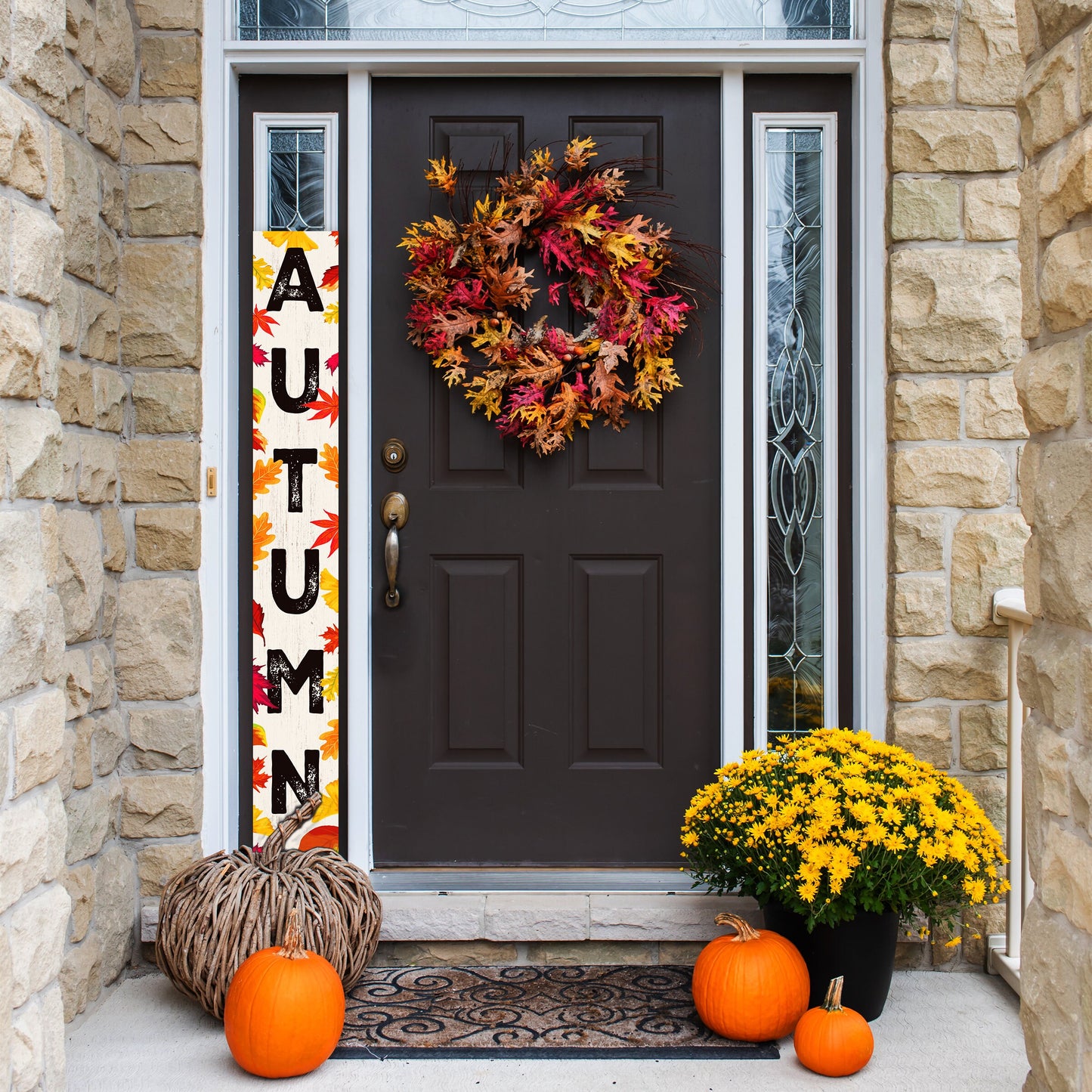 72in Autumn Fall Porch Sign | Front Door Display | Ideal Porch Decor | Perfect for Autumn Celebrations