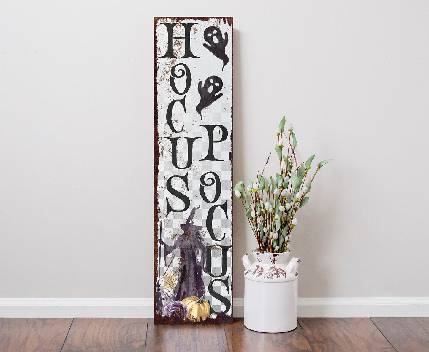 36in Hocus Pocus Halloween Porch Sign - Spooky Front Door & Entryway Decor for a Hauntingly Festive Home