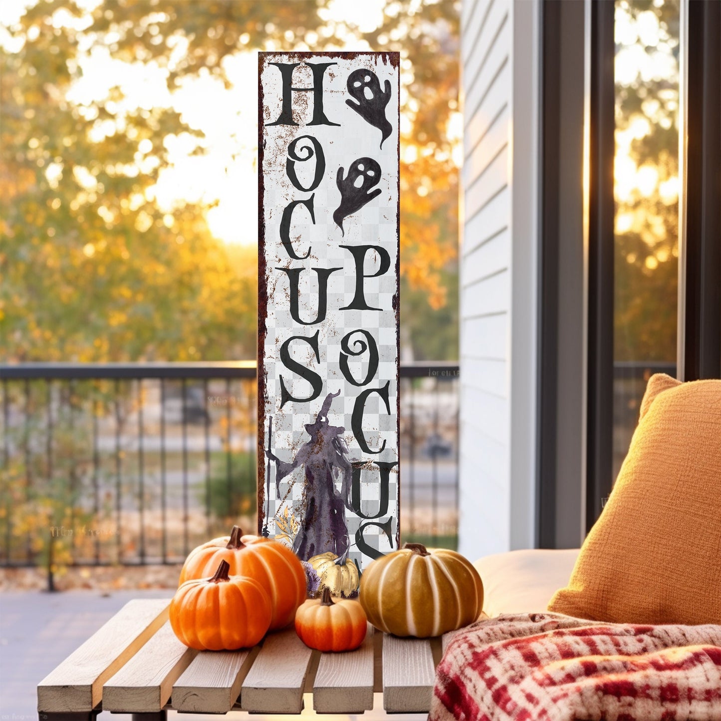 36in Hocus Pocus Halloween Porch Sign - Spooky Front Door & Entryway Decor for a Hauntingly Festive Home