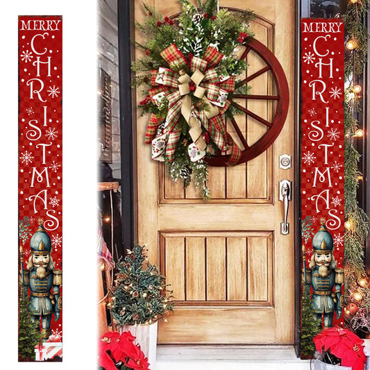 72in Merry Christmas Porch Leaner | Rustic Farmhouse Red Truck Outdoor Decor