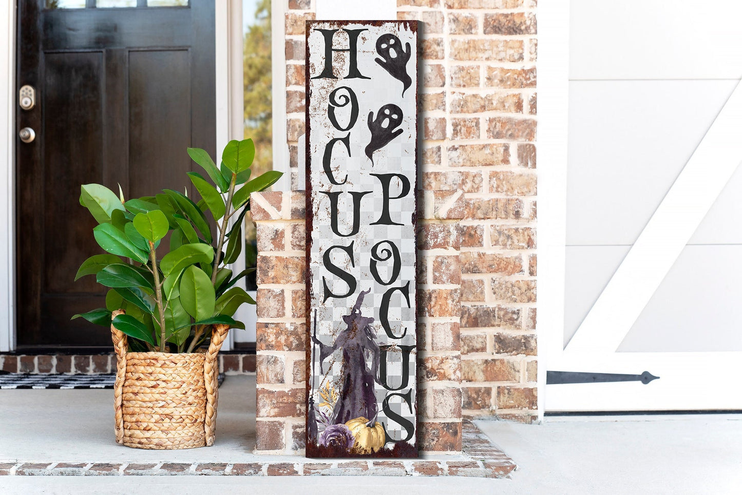 36in Hocus Pocus Halloween Porch Sign - Spooky Front Door & Entryway Decor for a Hauntingly Festive Home