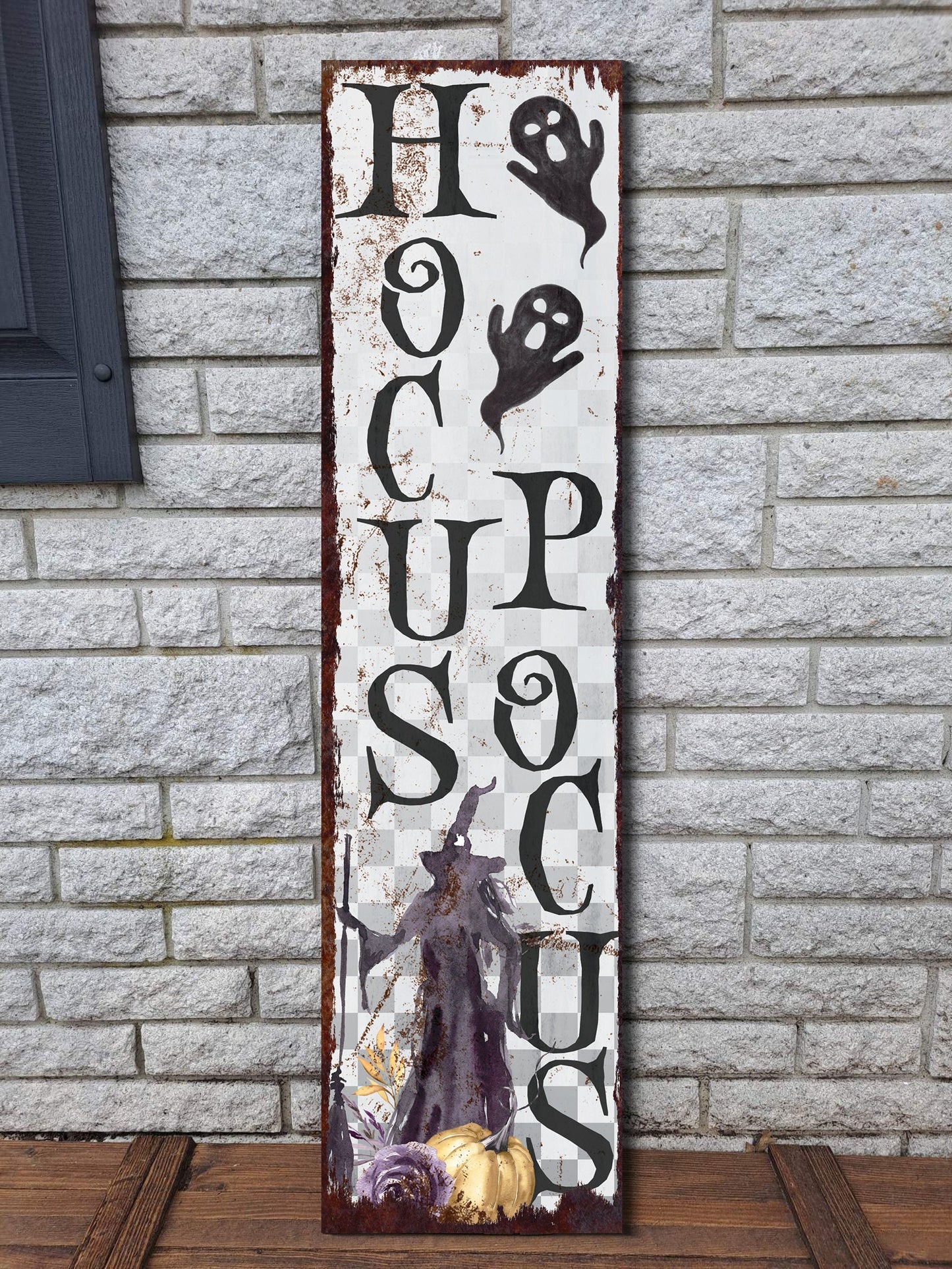 36in Hocus Pocus Halloween Porch Sign - Spooky Front Door & Entryway Decor for a Hauntingly Festive Home