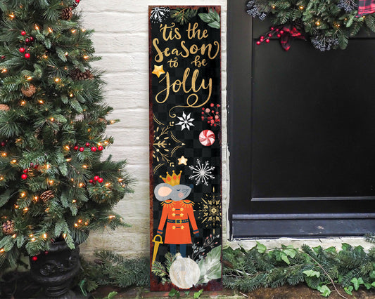 Farmhouse Christmas Porch Sign | 'Tis the Season Welcome Decor Gift