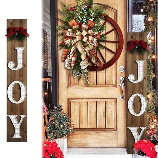 60" Pre-Lit LED JOY Christmas Sign | Rustic Farmhouse Indoor Outdoor Decor