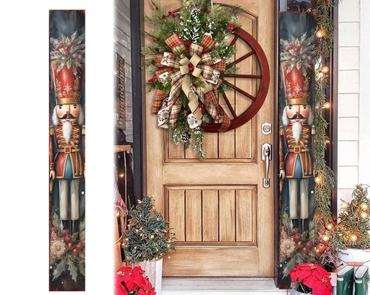 72in Christmas Nutcracker Soldier Porch Sign - Holiday Outdoor Decor Gift