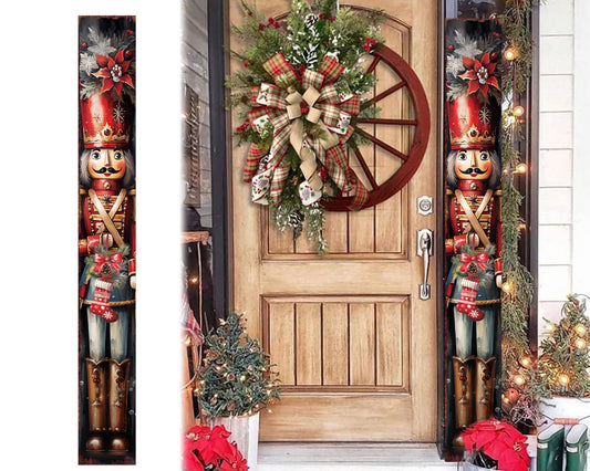 72" Nutcracker Merry Christmas Porch Sign | Indoor Outdoor Holiday Decor