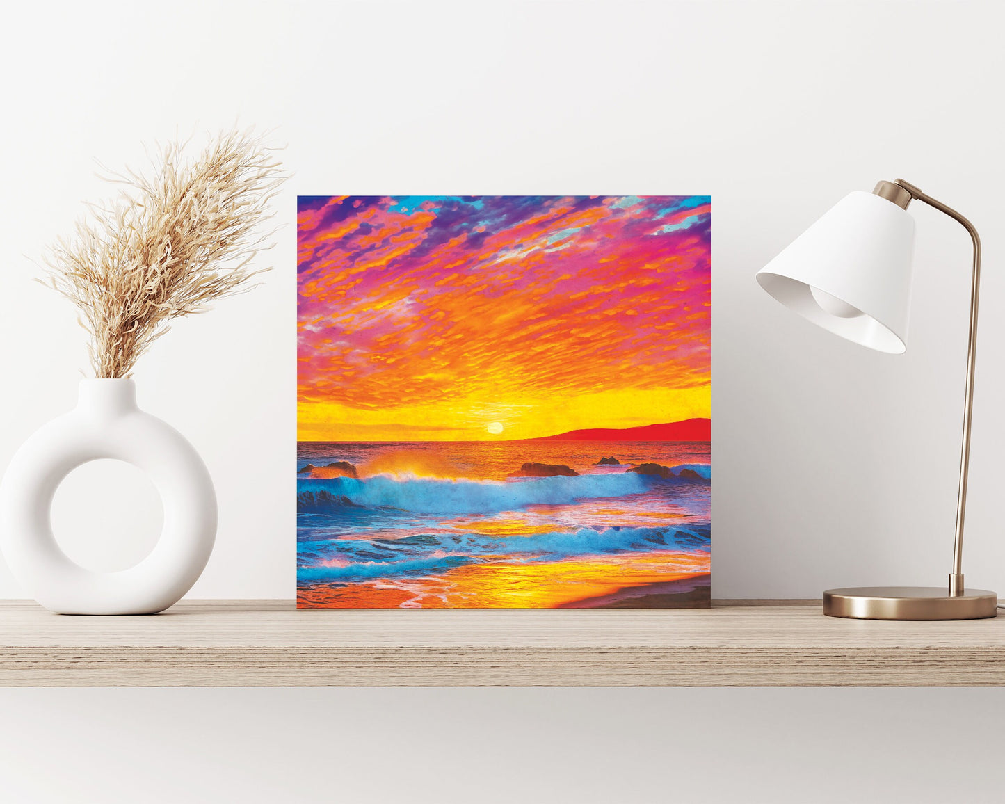12in Sunset Paints the Sky Canvas Wall Art, Wall Canvas Printing, Canvas Wall Art, Living Room Decor