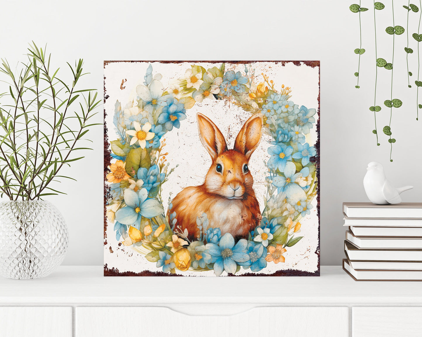12in Easter Day Canvas Sign | UV Print | Vintage Modern Decor | Ideal for Mantel and Entryway