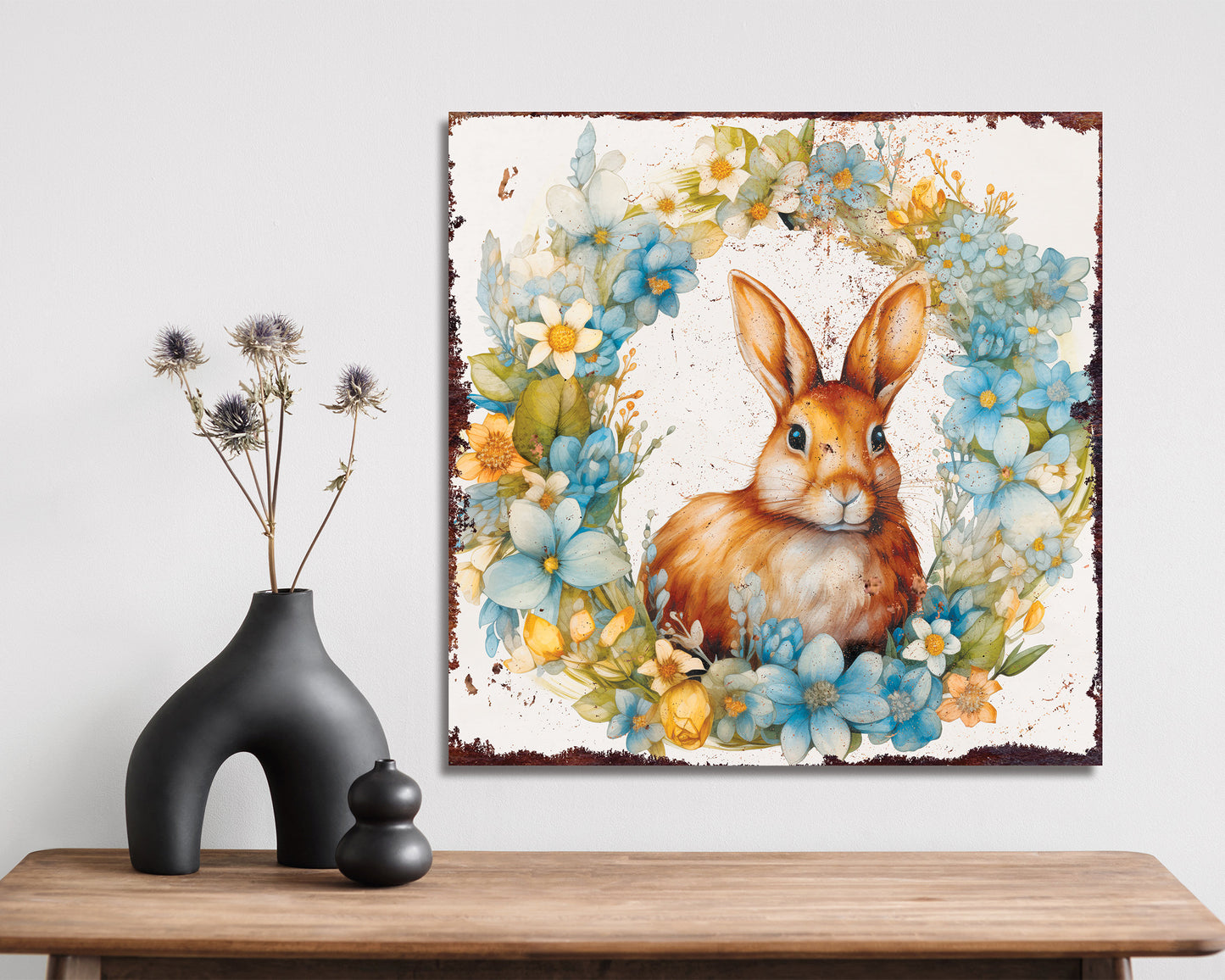 12in Easter Day Canvas Sign | UV Print | Vintage Modern Decor | Ideal for Mantel and Entryway