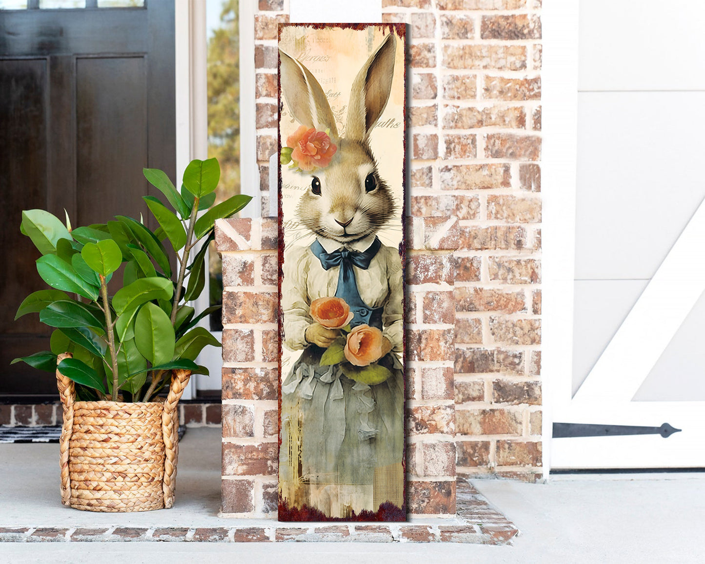 36in Rustic Farmhouse Easter Sign for Front Porch Sign| Easter Outdoor Decor for Front Door