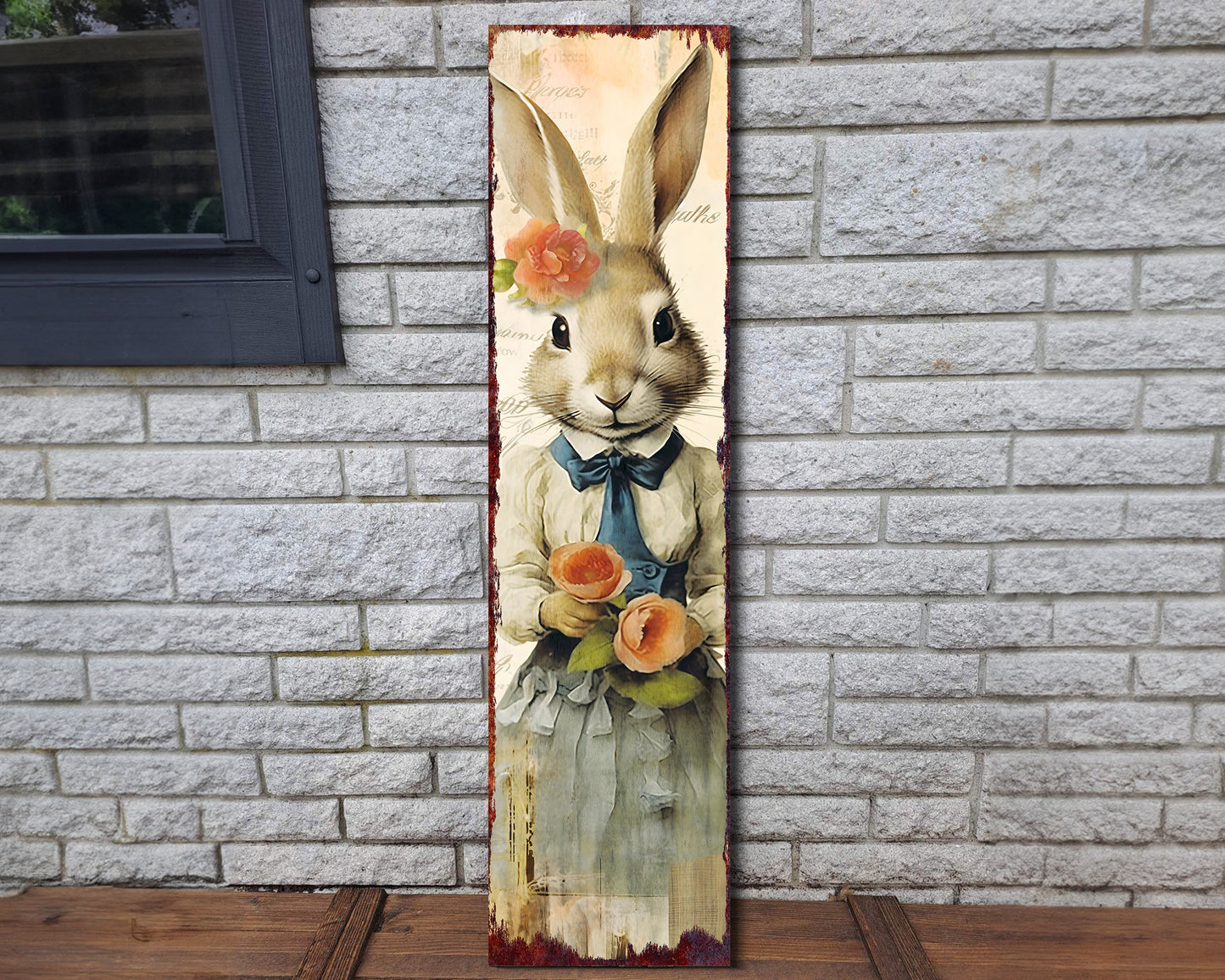 36in Rustic Farmhouse Easter Sign for Front Porch Sign| Easter Outdoor Decor for Front Door