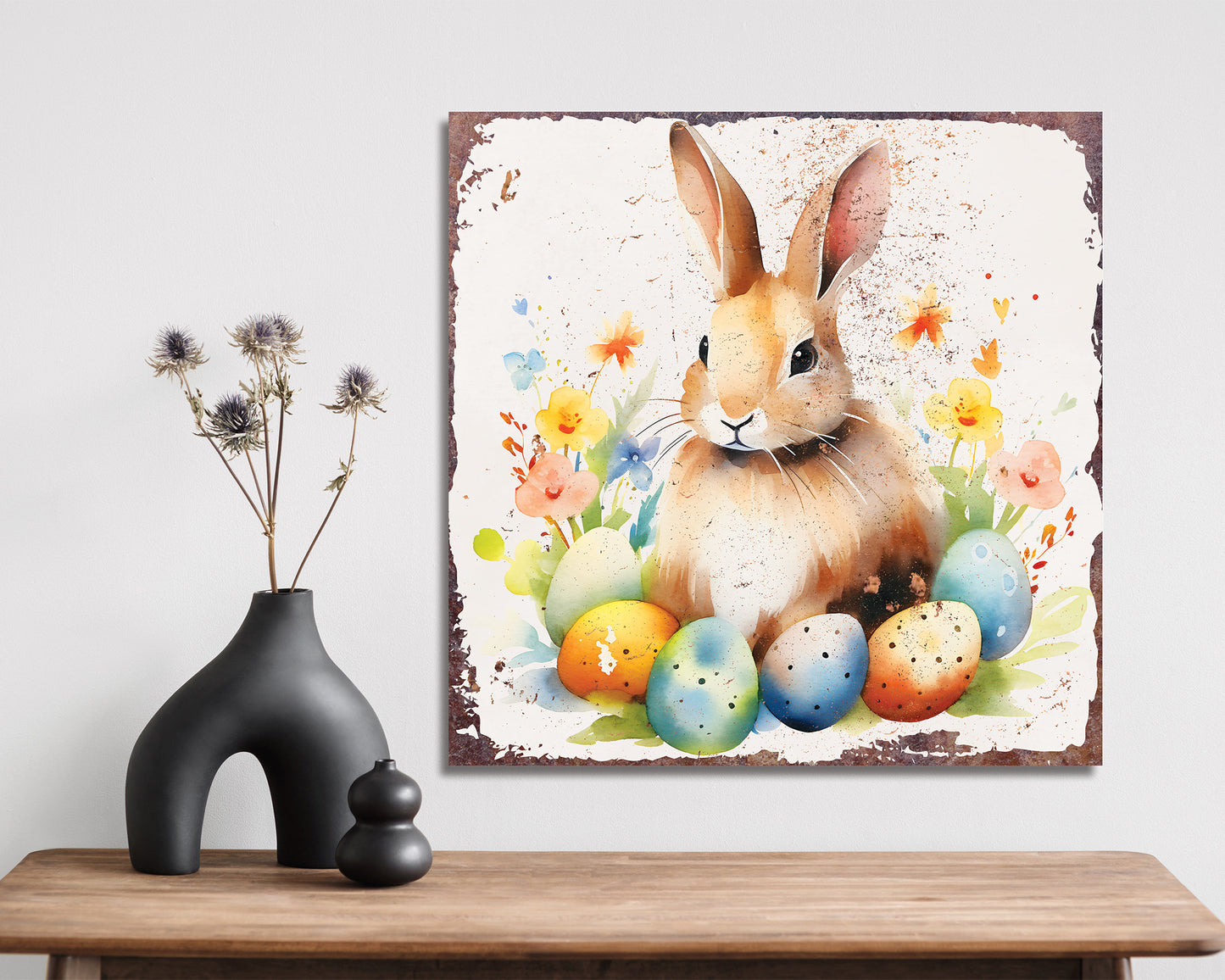 12in Easter Canvas Sign | UV Print | Modern Farmhouse Decor | Ideal for Mantel and Entryway