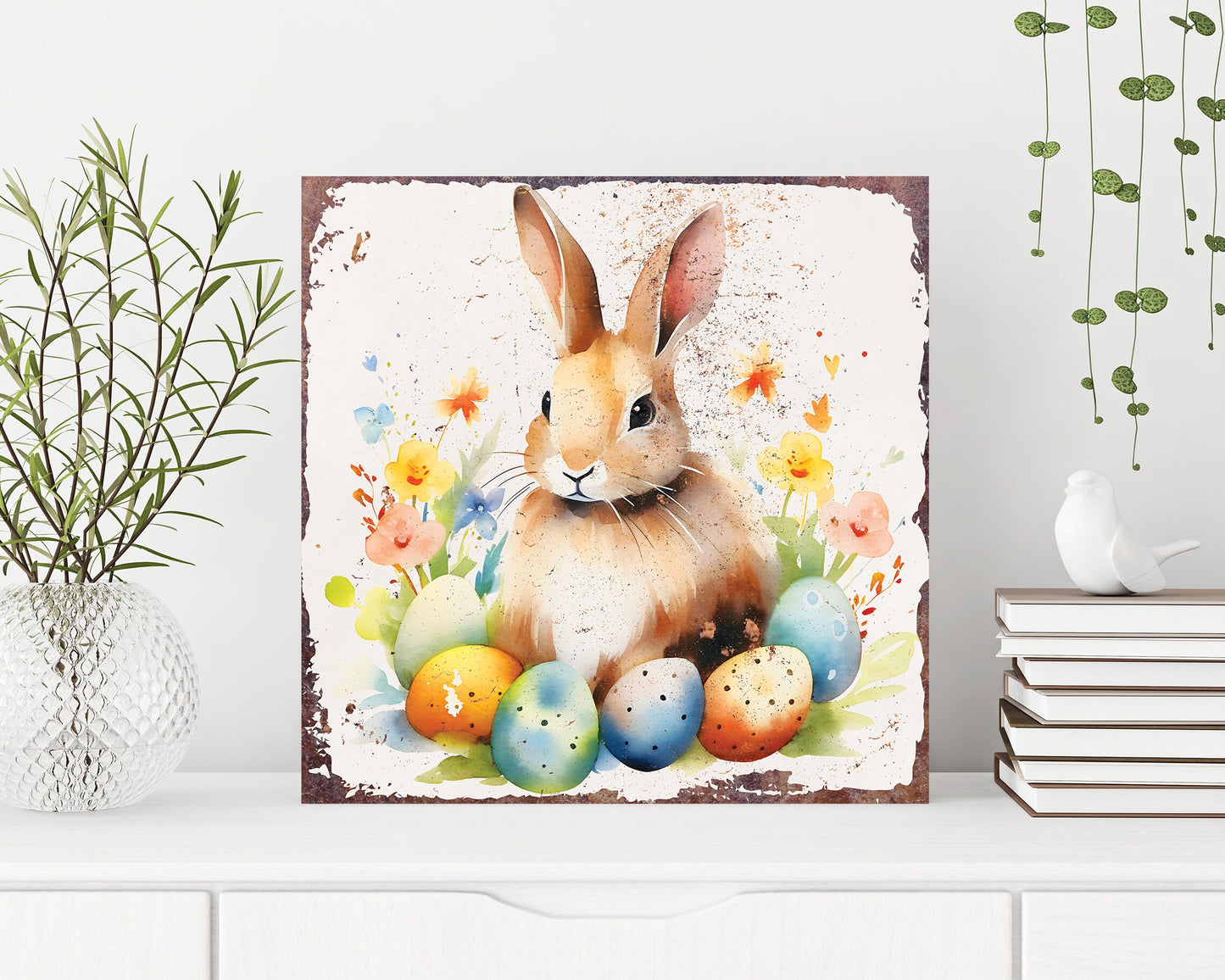 12in Easter Canvas Sign | UV Print | Modern Farmhouse Decor | Ideal for Mantel and Entryway