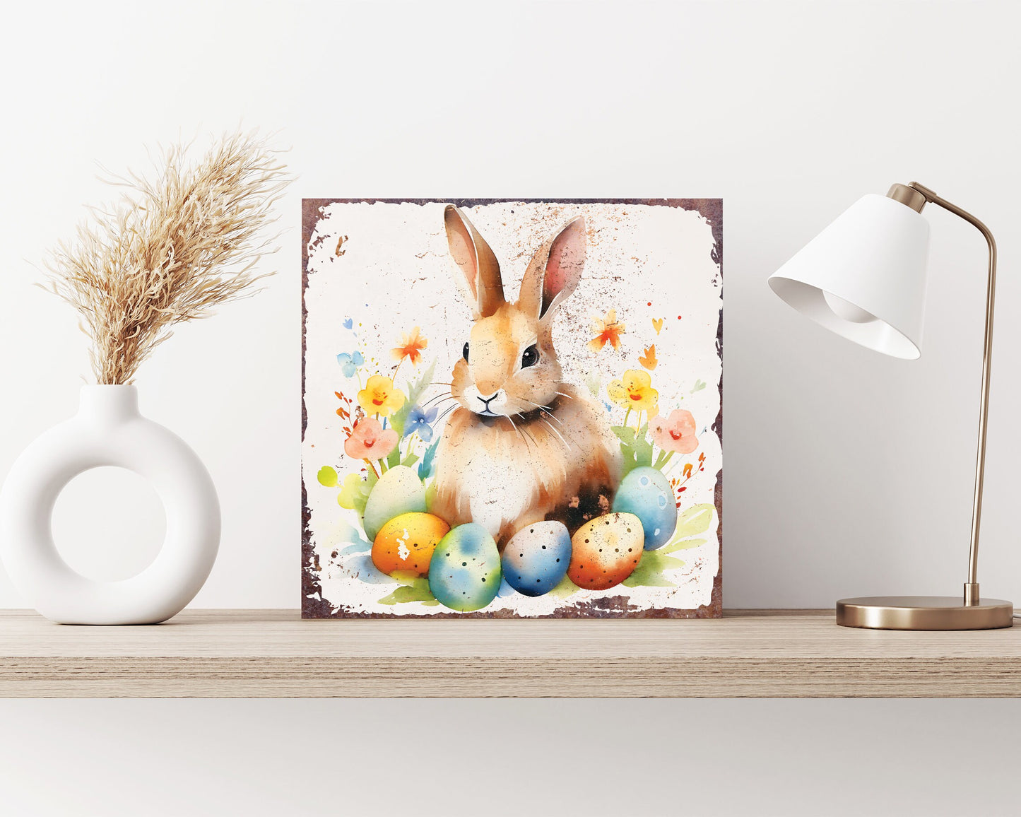 12in Easter Canvas Sign | UV Print | Modern Farmhouse Decor | Ideal for Mantel and Entryway