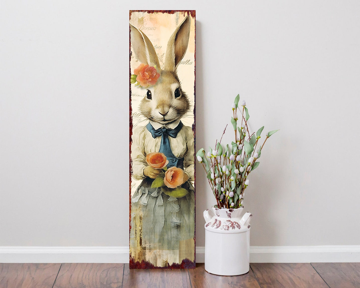 36in Rustic Farmhouse Easter Sign for Front Porch Sign| Easter Outdoor Decor for Front Door