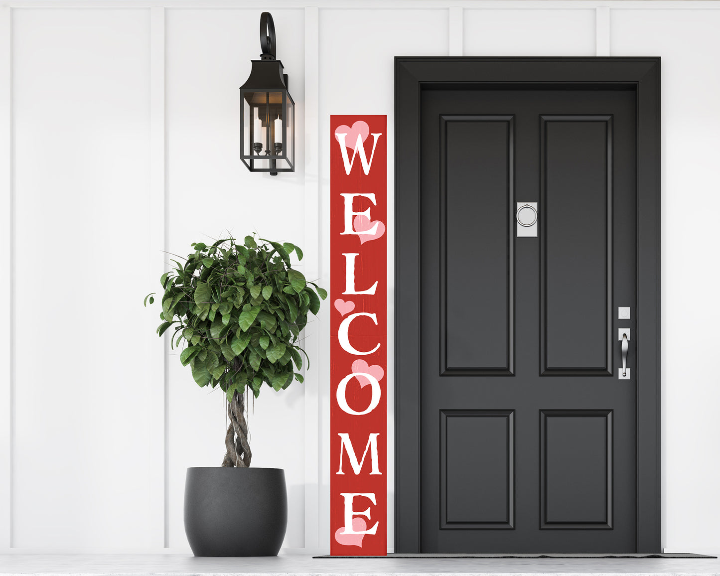 72in Outdoor Valentine's Day Welcome Sign | Front Door Porch Decor | Wooden Outdoor Decor | Farmhouse Decor for Housewarming