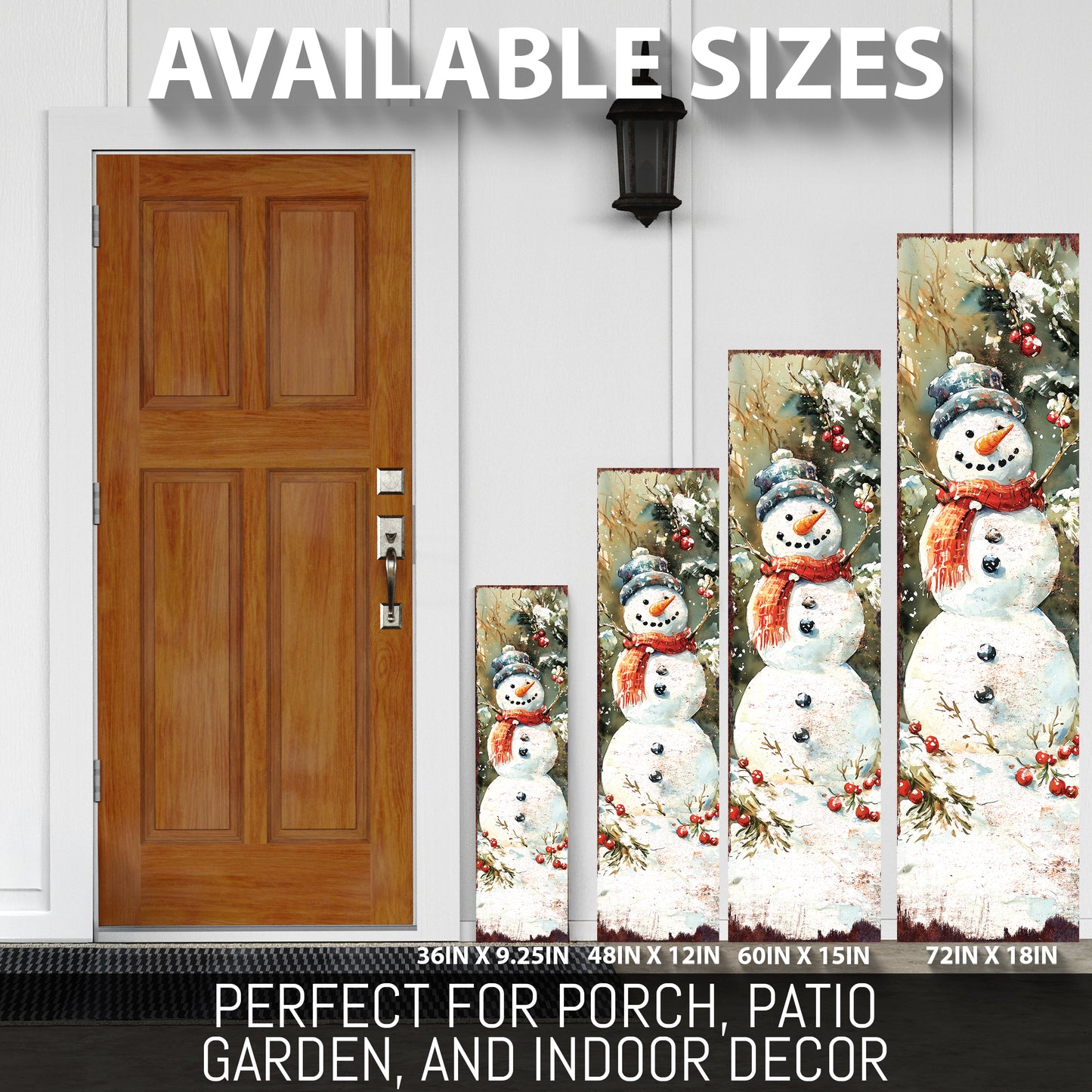 Merry Christmas Snowman Porch Sign | Whimsical Outdoor Welcome Decor