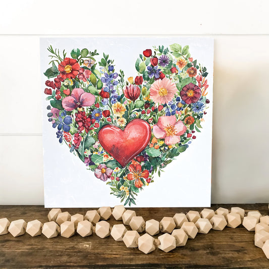 Valentine Wall Decor | Vintage Valentine’s Canvas | Modern Farmhouse Mantel Entryway Decor | Valentine’s Day Decoration | 3 Sizes