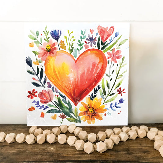 Valentine Wall Decor | Vintage Valentine’s Canvas | Modern Farmhouse Mantel Entryway Decor | Valentine’s Day Decoration | 3 Sizes