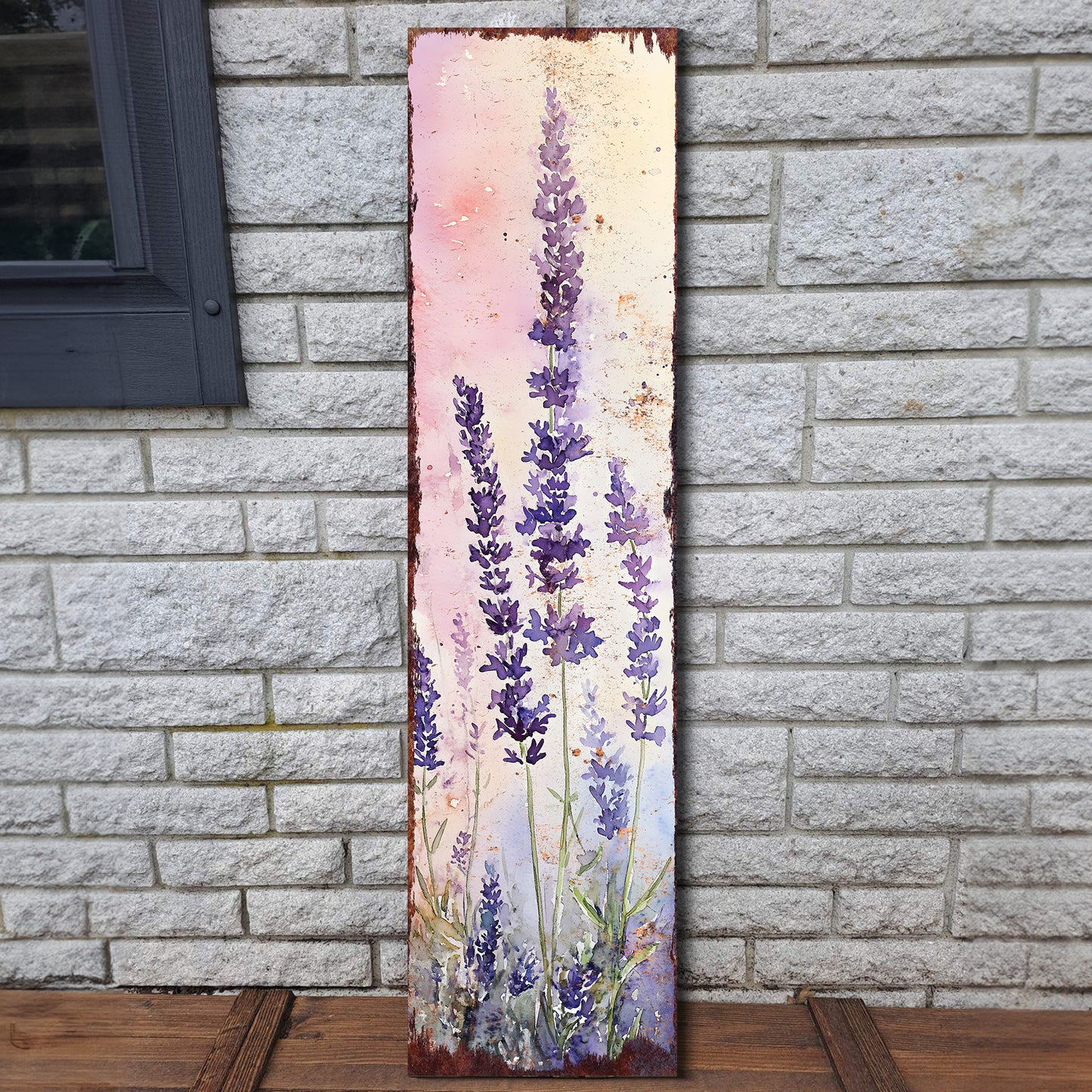 Spring Lavender Porch Sign | Wooden Entryway Decor | Uv Print | Front Porch Plaque | Lavender Design | 3 Sizes Available