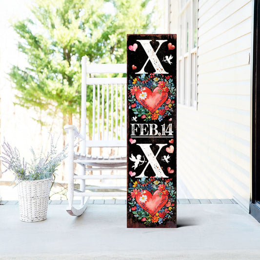 XOXO Valentine’s Day Porch Sign | Wooden Entryway Decor | UV Print | Front Porch Plaque | Romantic Home Decor | 3 Sizes