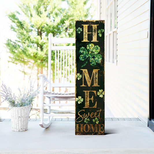 Home Sweet Home St. Patrick’s Day Porch Sign | Wooden Entryway Decor | UV Print | Front Porch Plaque | Romantic Home Decor | 3 Sizes