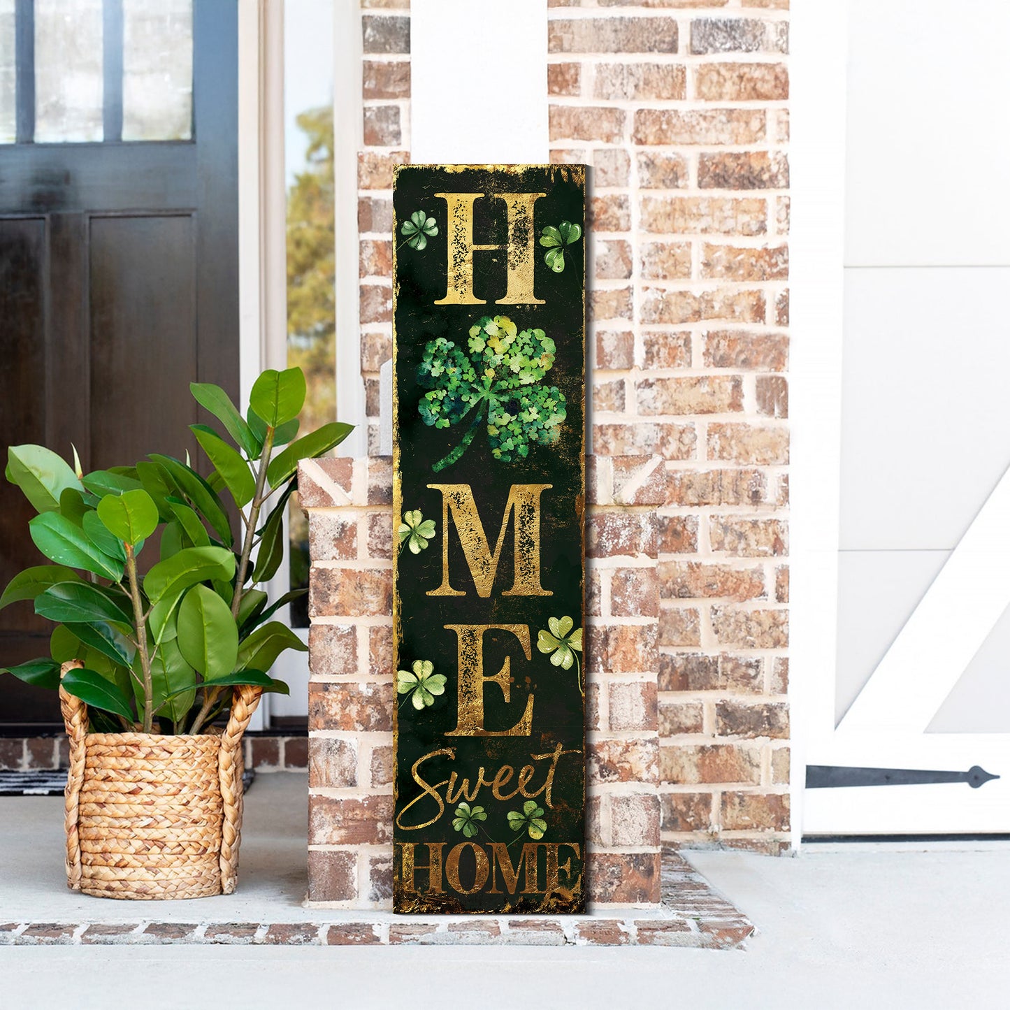 Home Sweet Home St. Patrick’s Day Porch Sign | Wooden Entryway Decor | UV Print | Front Porch Plaque | Romantic Home Decor | 3 Sizes