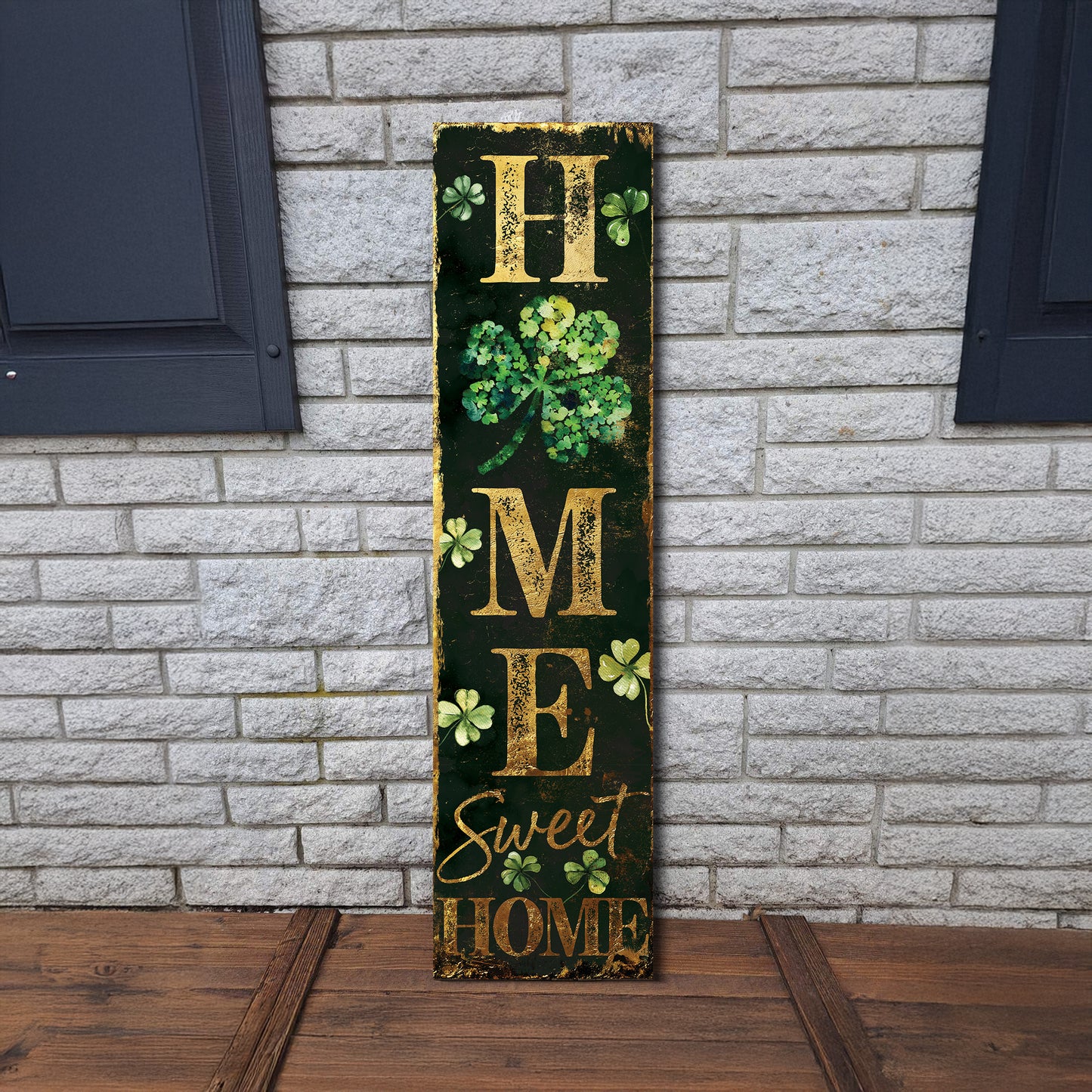 Home Sweet Home St. Patrick’s Day Porch Sign | Wooden Entryway Decor | UV Print | Front Porch Plaque | Romantic Home Decor | 3 Sizes