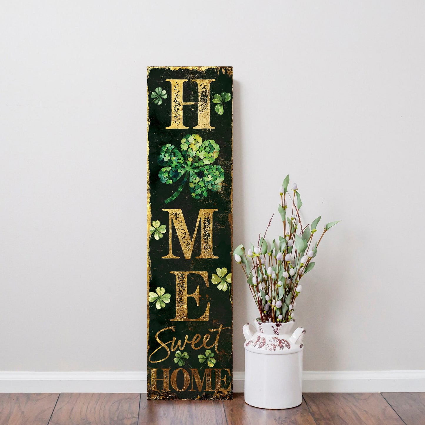 Home Sweet Home St. Patrick’s Day Porch Sign | Wooden Entryway Decor | UV Print | Front Porch Plaque | Romantic Home Decor | 3 Sizes