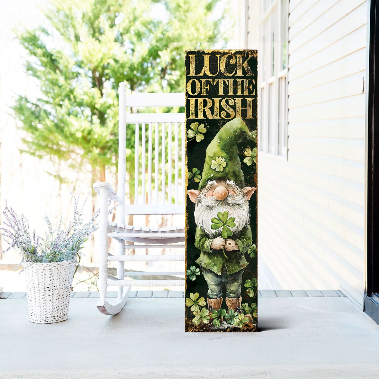 Luck Of The Irish St. Patrick’s Day Porch Sign | Wooden Entryway Decor | UV Print | Front Porch Plaque | Festive Home Decor | 3 Sizes