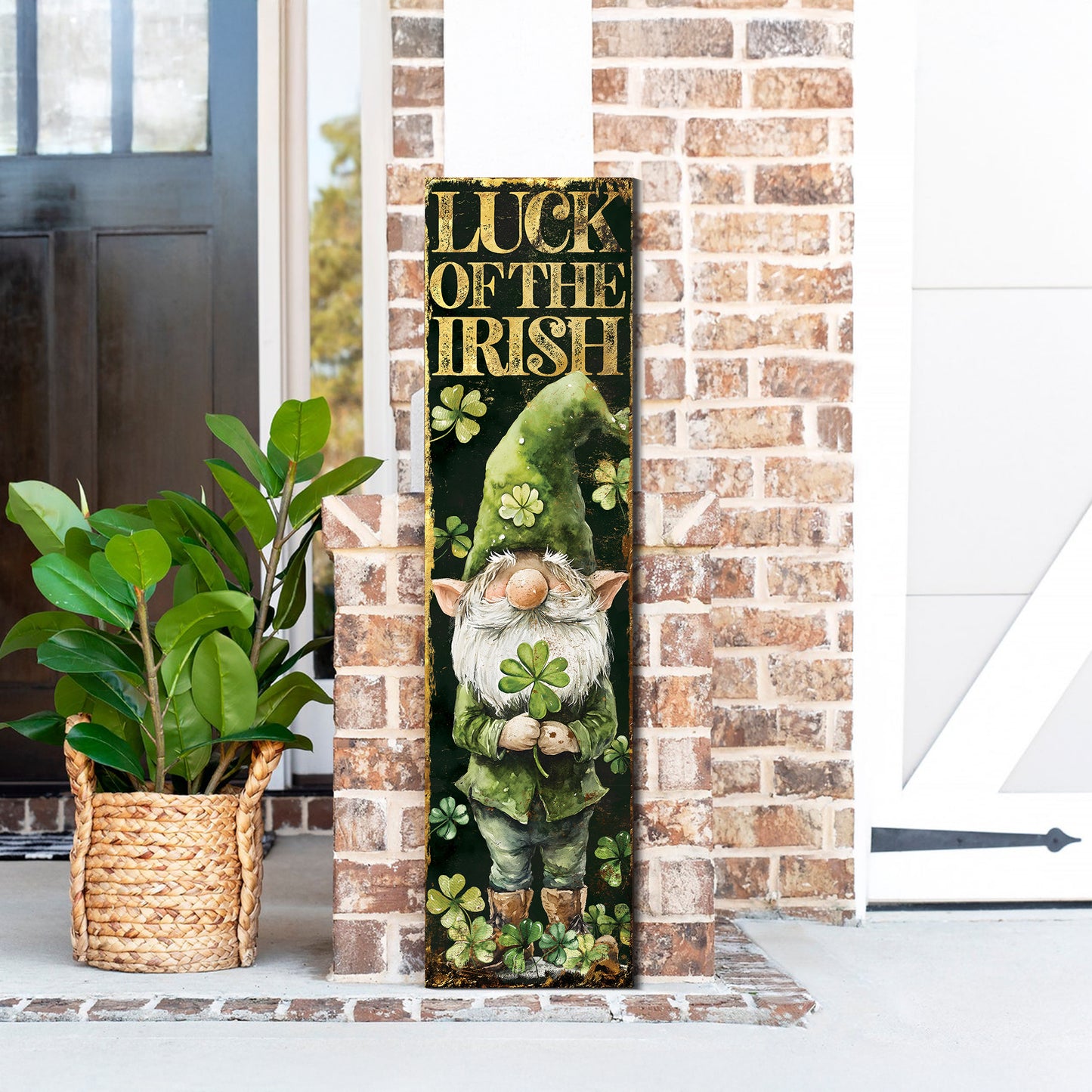 Luck Of The Irish St. Patrick’s Day Porch Sign | Wooden Entryway Decor | UV Print | Front Porch Plaque | Festive Home Decor | 3 Sizes