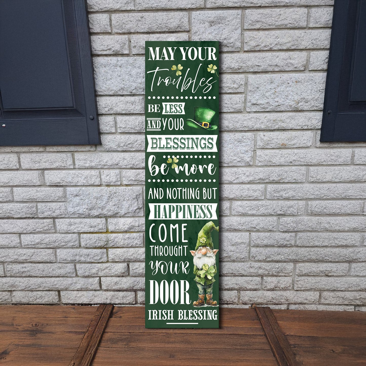 Irish Blessing St. Patrick’s Day Porch Sign | Wooden Entryway Decor | UV Print | Front Porch Plaque | Festive Home Decor | 3 Sizes