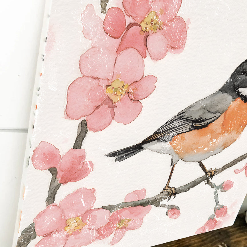 Spring American Robin Wall Decor Art | UV Print Wall Decor | Indoor Wall Art Canvas | 3 Sizes