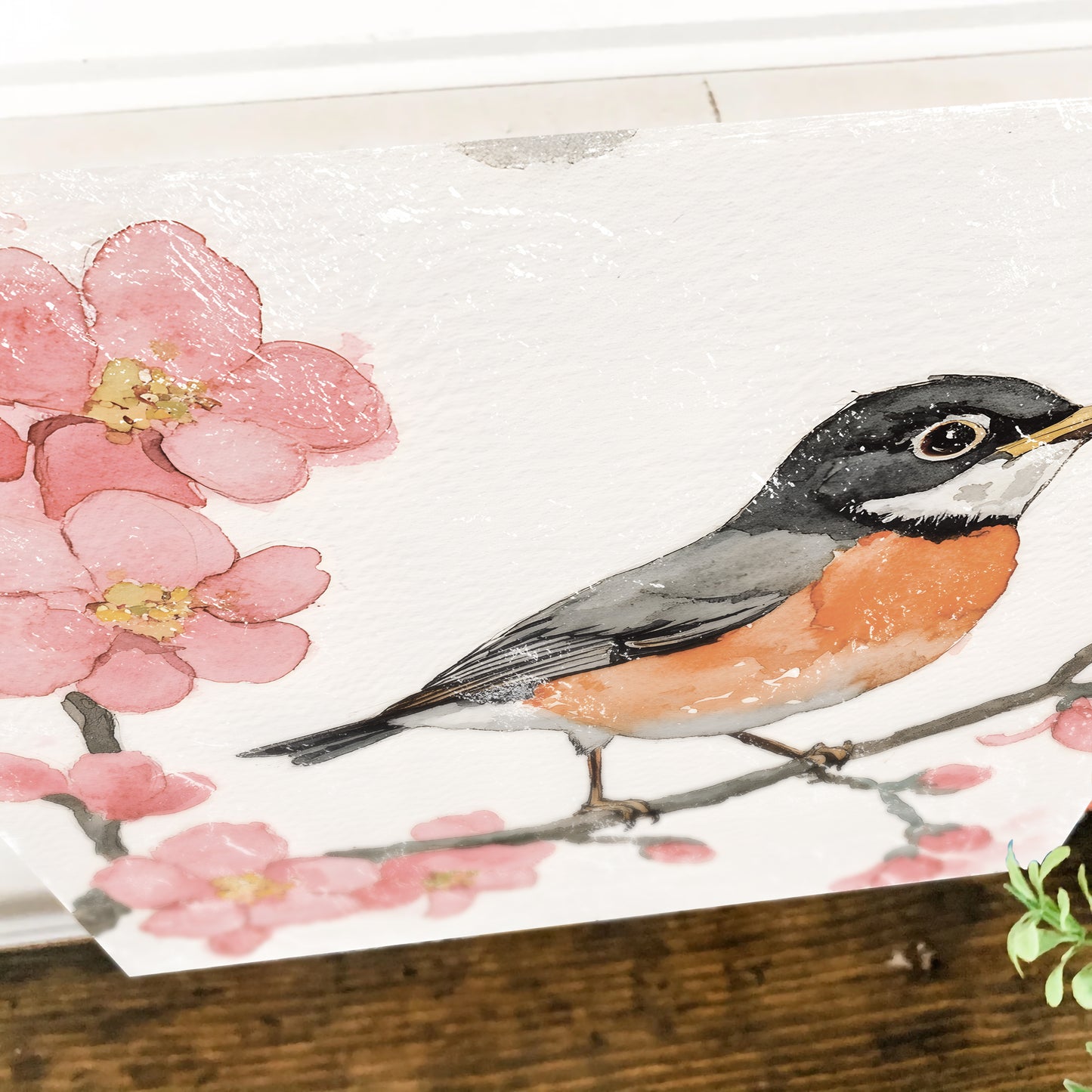 Spring American Robin Wall Decor Art | UV Print Wall Decor | Indoor Wall Art Canvas | 3 Sizes