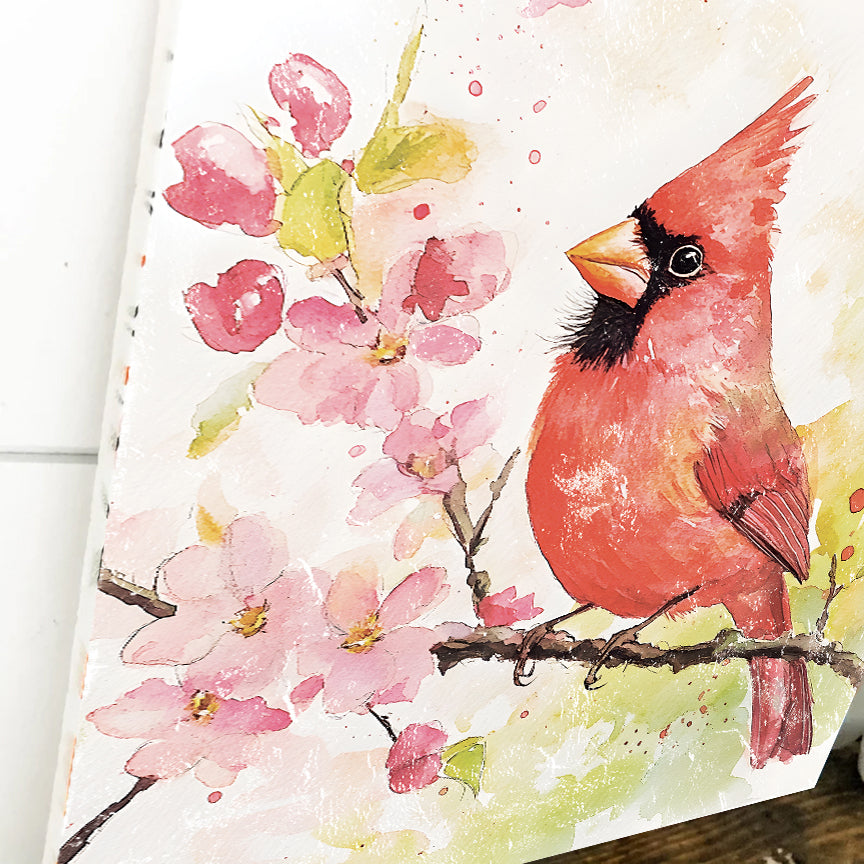 Spring Cardinal Wall Decor Art | UV Print Wall Decor | Indoor Wall Art Canvas | Nature-Inspired Home Décor | 3 Sizes