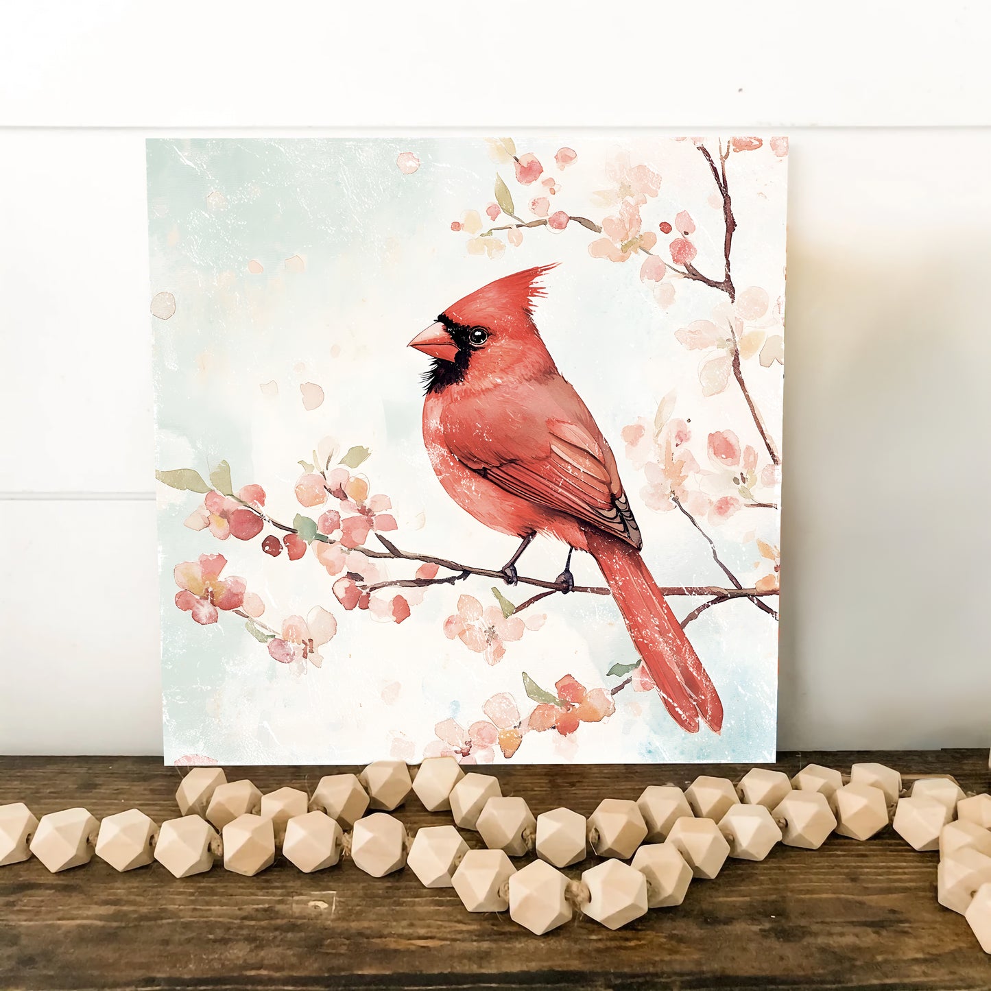 Spring Cardinal Wall Decor Art | UV Print Wall Decor | Indoor Wall Art Canvas | Nature-Inspired Home Décor | 3 Sizes