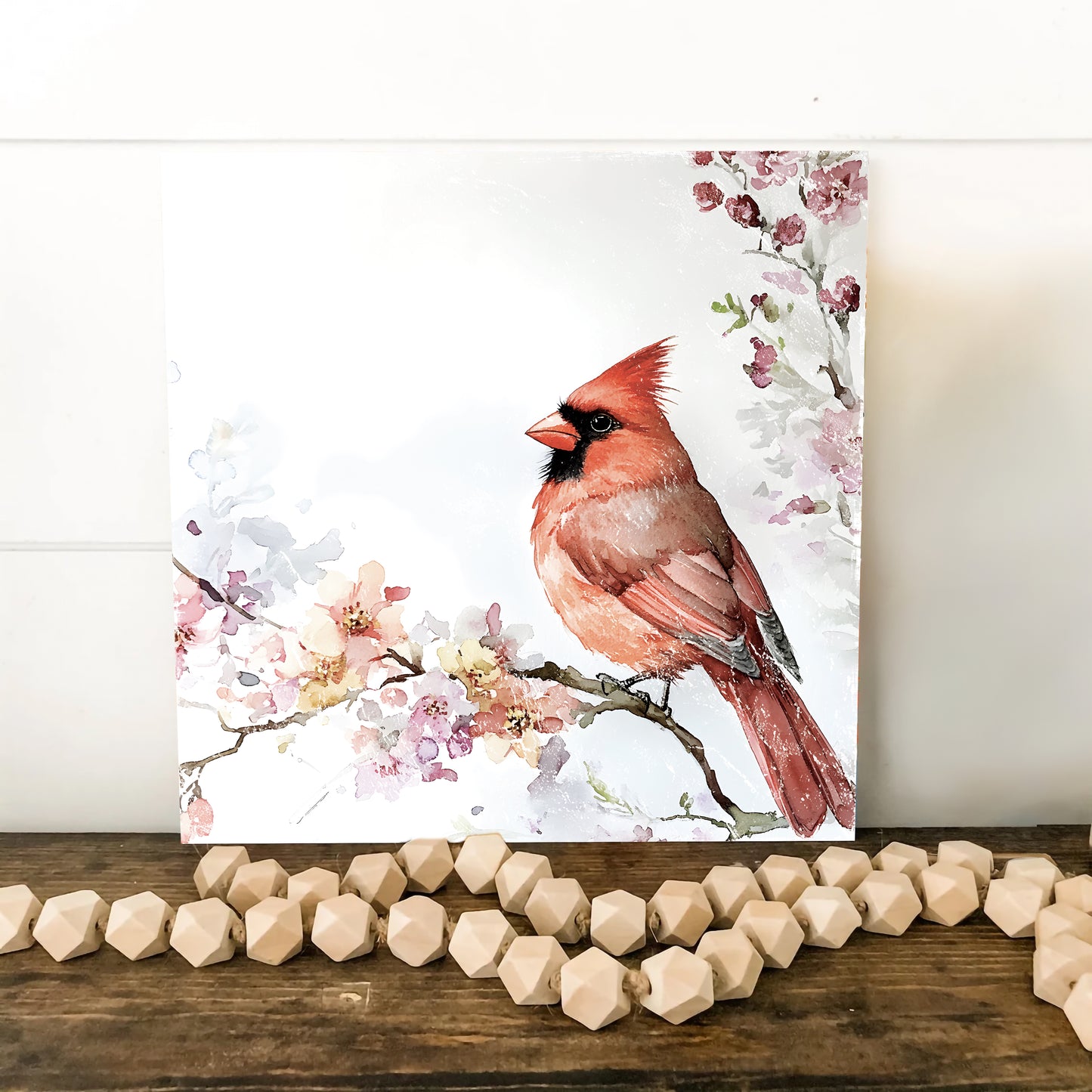 Spring Cardinal Wall Decor Art | UV Print Wall Decor | Indoor Wall Art Canvas | Nature-Inspired Home Décor | 3 Sizes