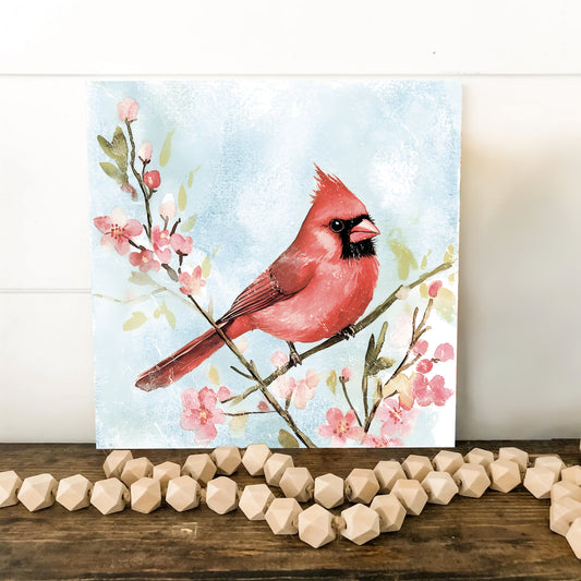 Spring Cardinal Wall Decor Art | UV Print Wall Decor | Indoor Wall Art Canvas | Nature-Inspired Home Décor | 3 Sizes (Copy)