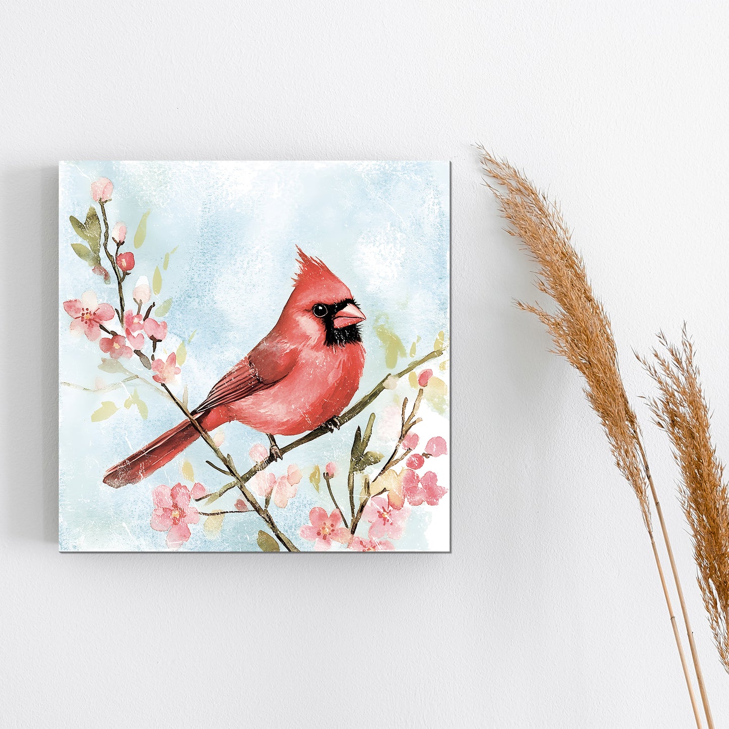 Spring Cardinal Wall Decor Art | UV Print Wall Decor | Indoor Wall Art Canvas | Nature-Inspired Home Décor | 3 Sizes (Copy)