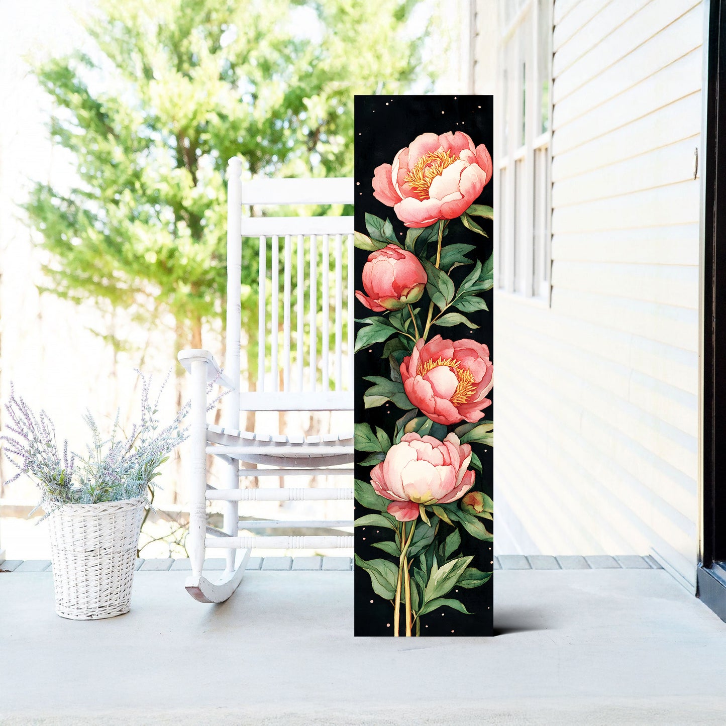Spring Peonies Decor Porch Sign | Entryway Decor | UV Print | Front Porch Plaque | Seasonal Home Decor | 3 Sizes