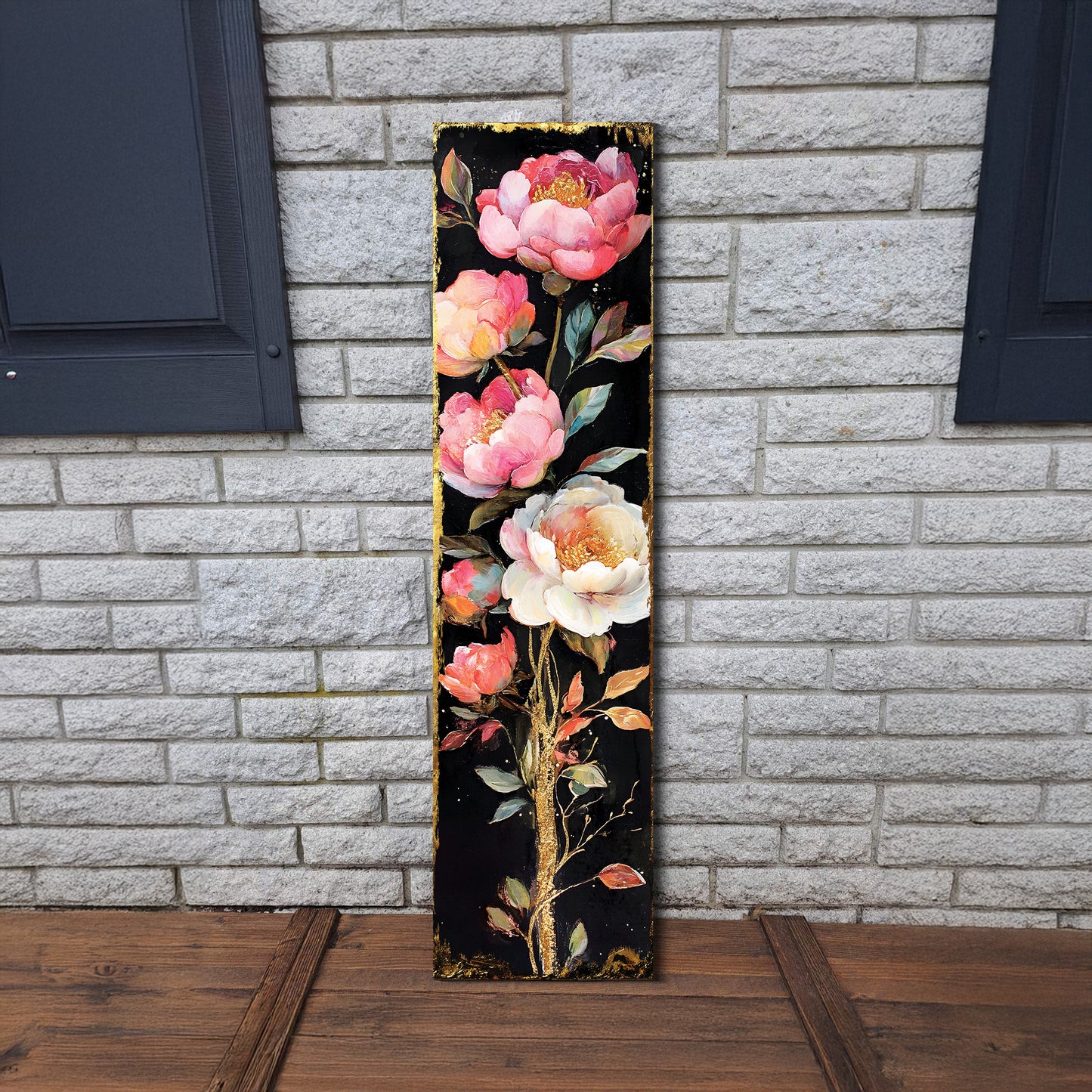 Spring Peonies Decor Porch Sign | Entryway Decor | UV Print | Front Porch Plaque | Seasonal Home Decor | 3 Sizes