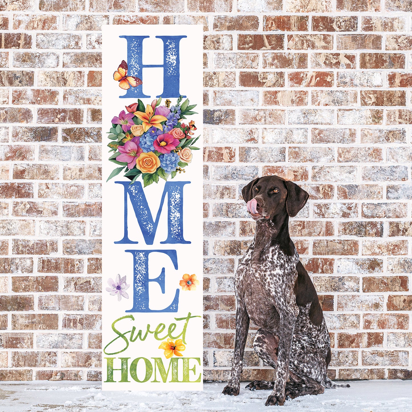 Spring Floral Home Sweet Home Decor Porch Sign | Entryway Decor | UV Print | Front Porch Plaque | Home Decor | 3 Sizes