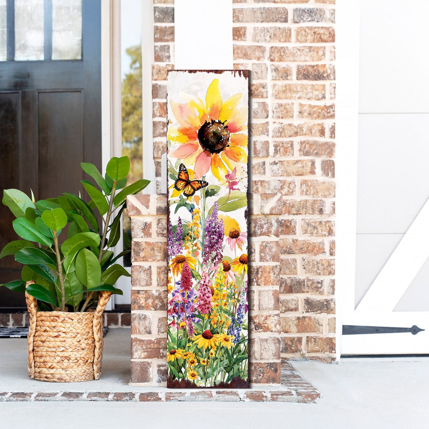 Summer Wildflowers Porch Sign | Wildflower Garden Design | UV Print | Multi Sizes for Front Porch Decor