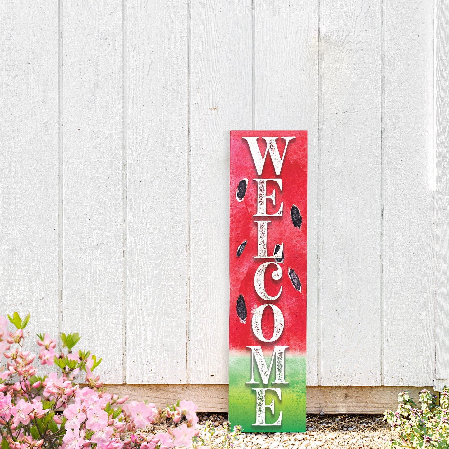 Sweet Summer Watermelon Welcome Porch Sign | Outdoor Front Door Decor | UV Print | Farmhouse Style | Multi Sizes and Patterns