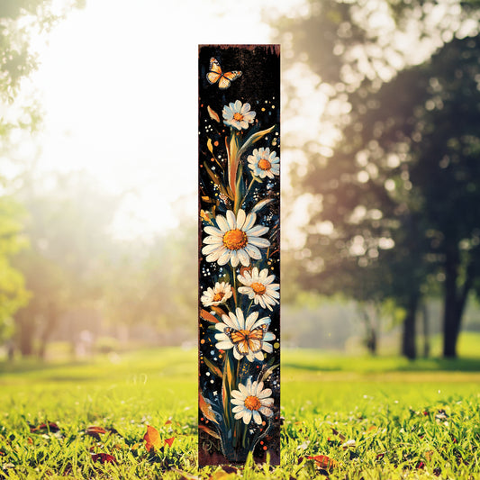 Summer Wildflower Garden Stake – Watercolor Floral Yard Sign | Outdoor Rustic Decor | UV Printed | Multi Sizes